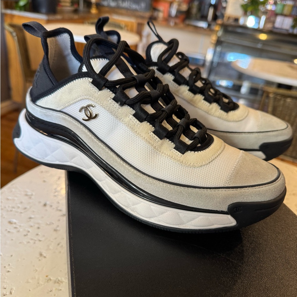 Chanel Women’s  Black and White Sneakers